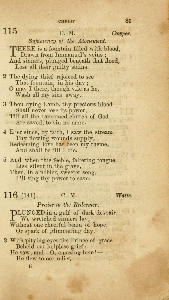A Collection of Hymns, for the use of the United Brethren in Christ: taken from the most approved authors, and adapted to public and private worship page 81