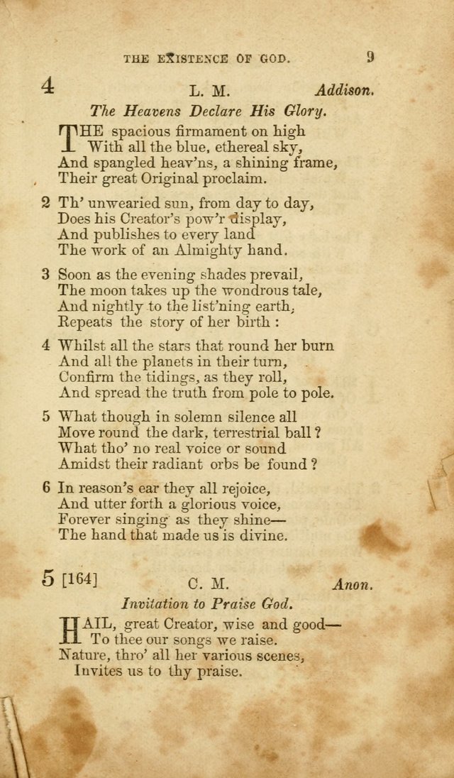 A Collection of Hymns, for the use of the United Brethren in Christ: taken from the most approved authors, and adapted to public and private worship page 9