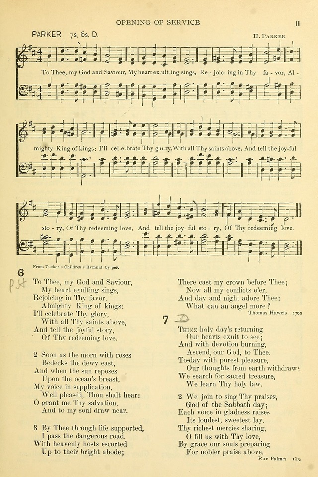 The Church Hymnary: a collection of hymns and tunes for public worship page 11