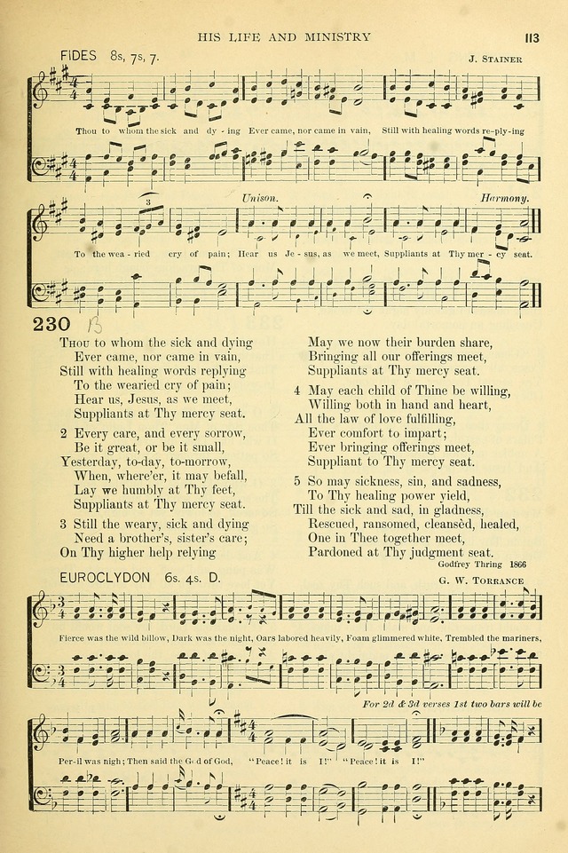 The Church Hymnary: a collection of hymns and tunes for public worship page 113