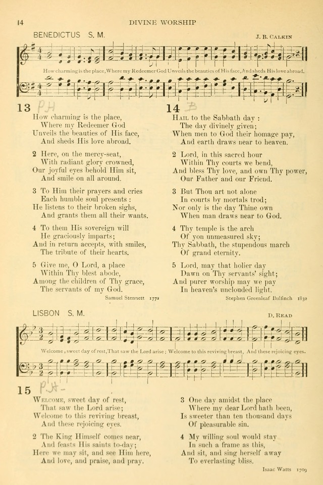 The Church Hymnary: a collection of hymns and tunes for public worship page 14