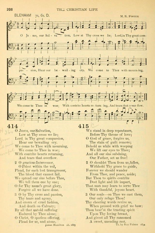 The Church Hymnary: a collection of hymns and tunes for public worship page 208
