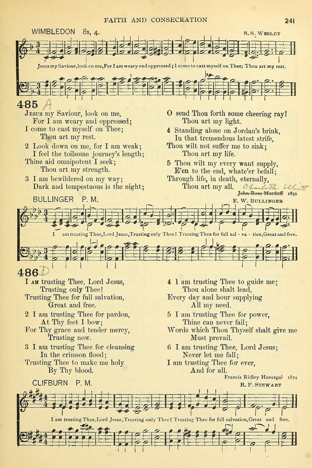 The Church Hymnary: a collection of hymns and tunes for public worship page 241