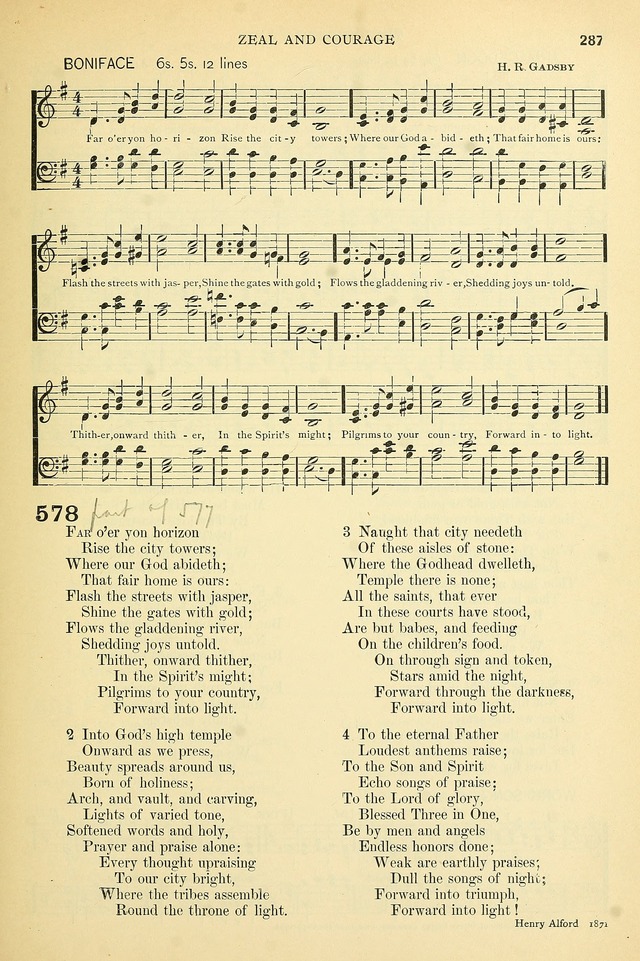 The Church Hymnary: a collection of hymns and tunes for public worship page 287