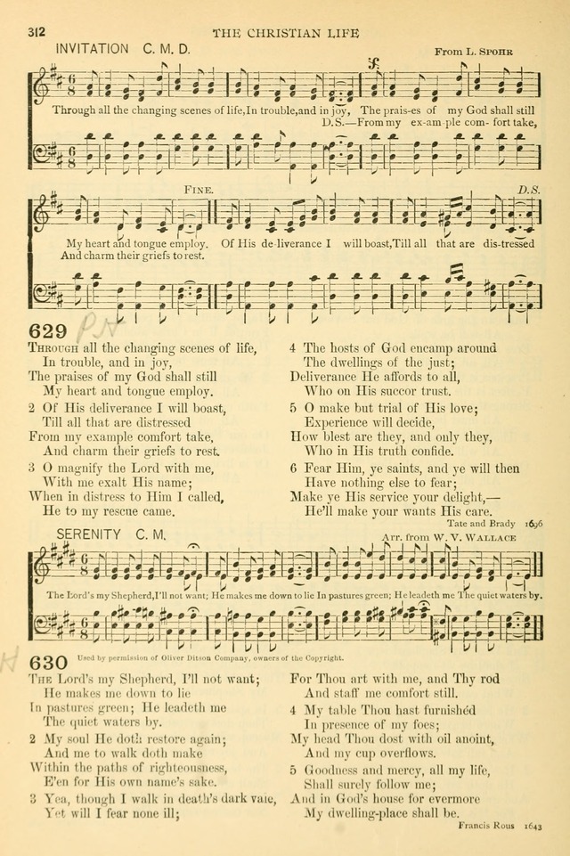 The Church Hymnary: a collection of hymns and tunes for public worship page 312