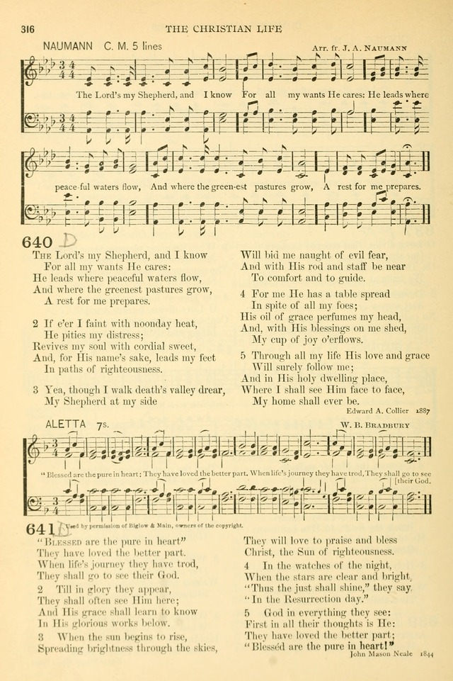 The Church Hymnary: a collection of hymns and tunes for public worship page 316