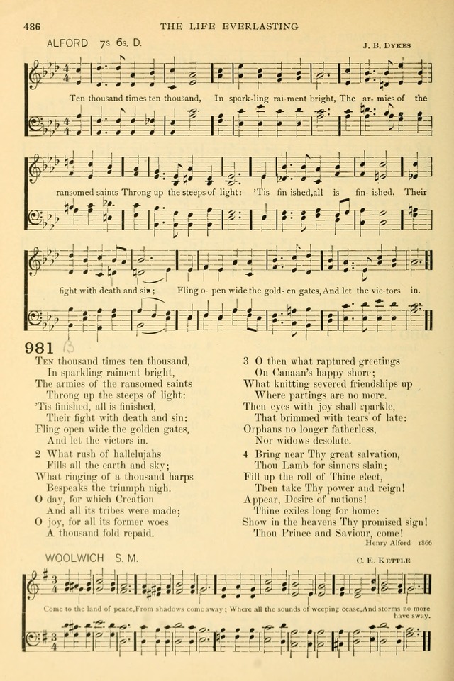 The Church Hymnary: a collection of hymns and tunes for public worship page 486