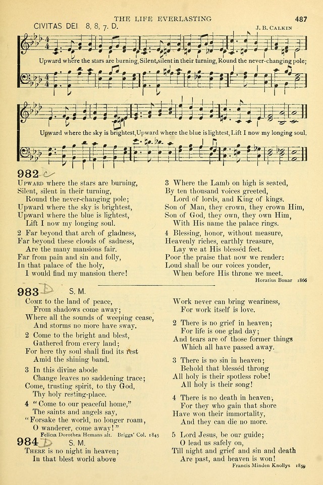 The Church Hymnary: a collection of hymns and tunes for public worship page 487