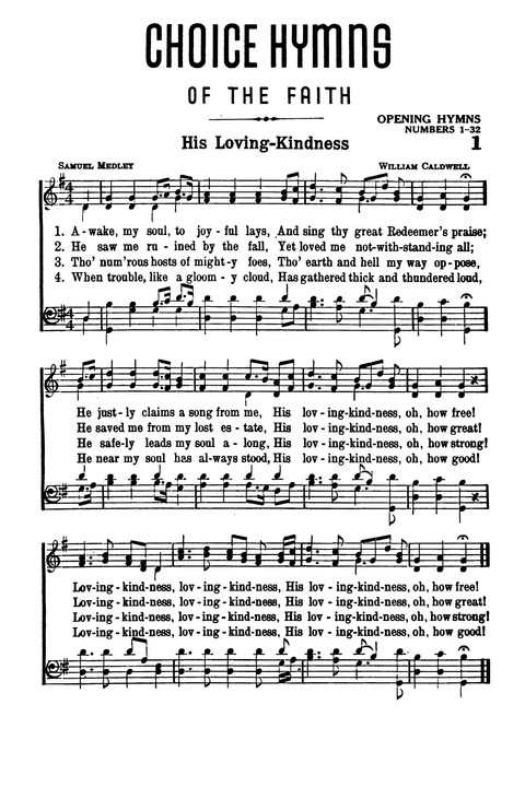 Choice Hymns of the Faith page 1
