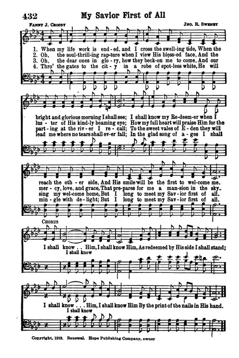 Choice Hymns of the Faith page 376