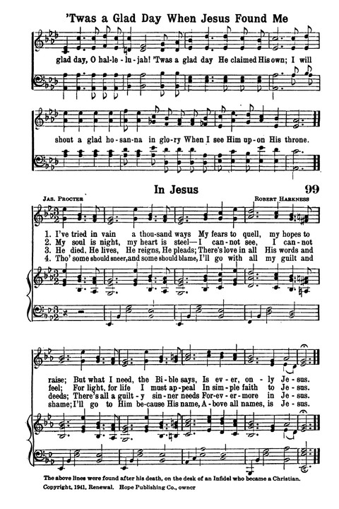 Choice Hymns of the Faith page 89