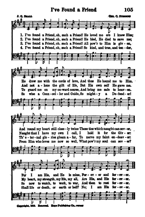 Choice Hymns of the Faith page 95