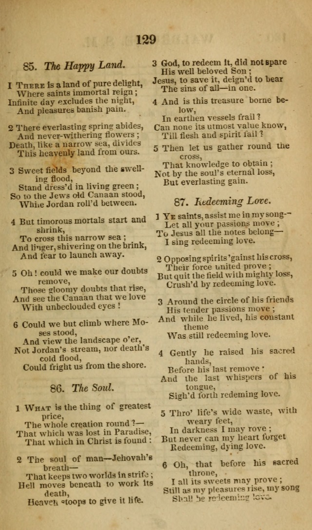 The Christian Lyre: Vol I (8th ed. rev.) page 129
