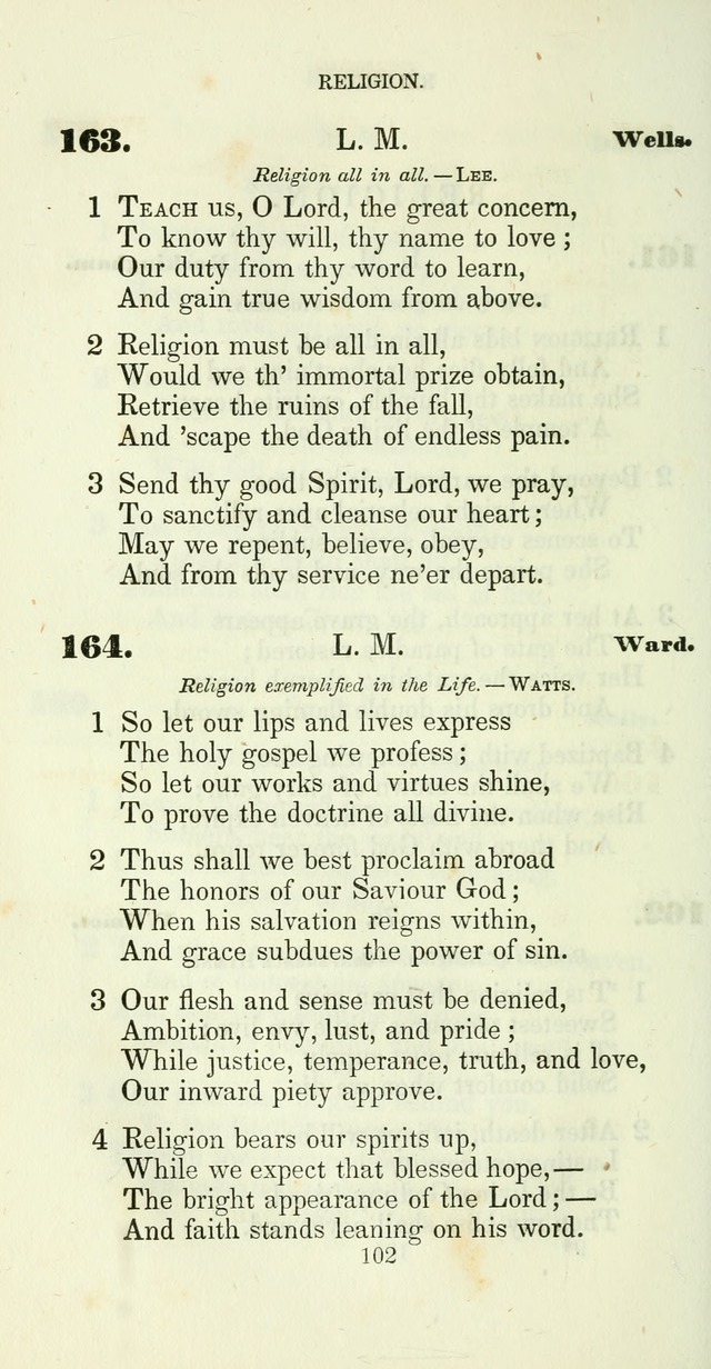 The Christian Melodist: a new collection of hymns for social religious worship page 102