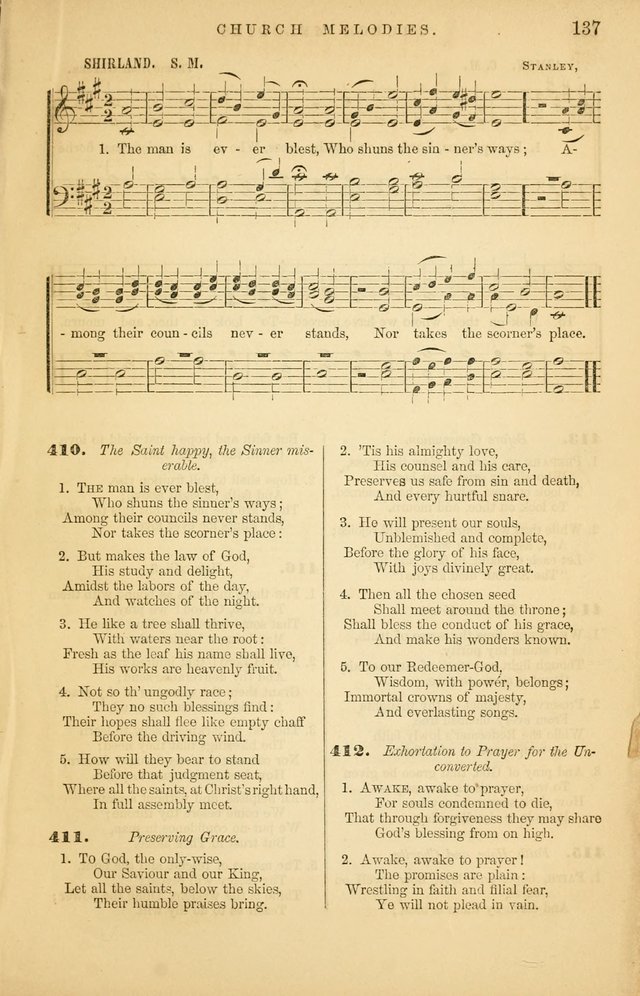 Church Melodies: collection of psalms and hymns, with appropriate music. For the use of congregations. page 137