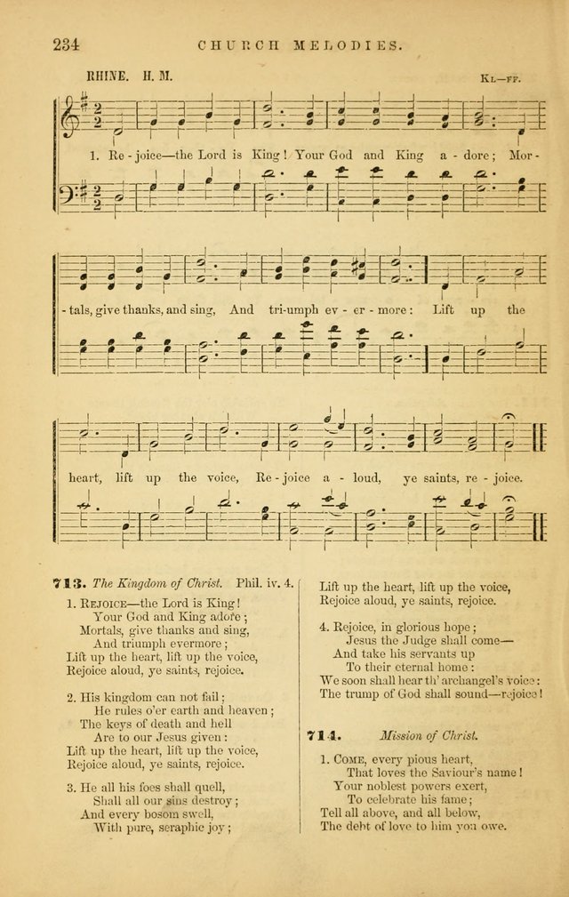 Church Melodies: collection of psalms and hymns, with appropriate music. For the use of congregations. page 234