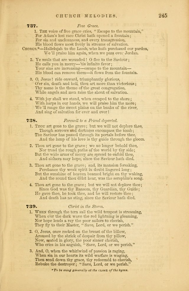 Church Melodies: collection of psalms and hymns, with appropriate music. For the use of congregations. page 245