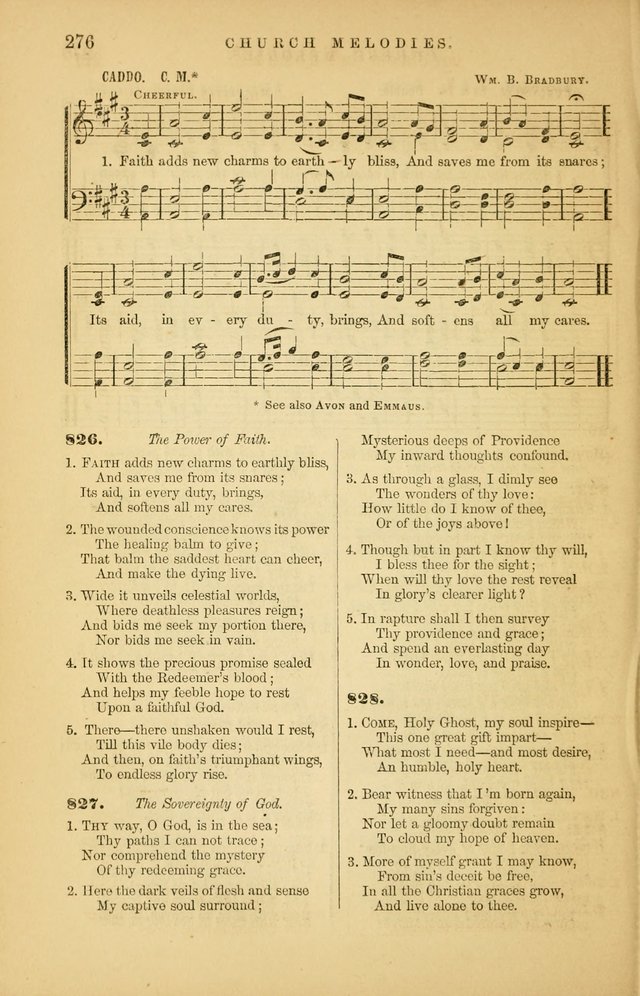 Church Melodies: collection of psalms and hymns, with appropriate music. For the use of congregations. page 278