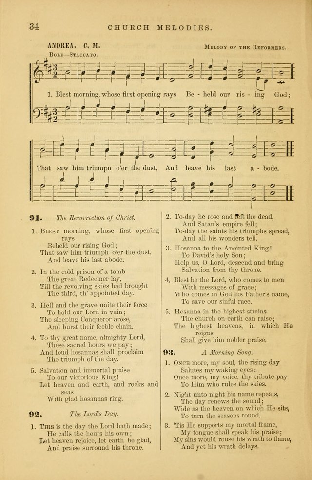 Church Melodies: collection of psalms and hymns, with appropriate music. For the use of congregations. page 34