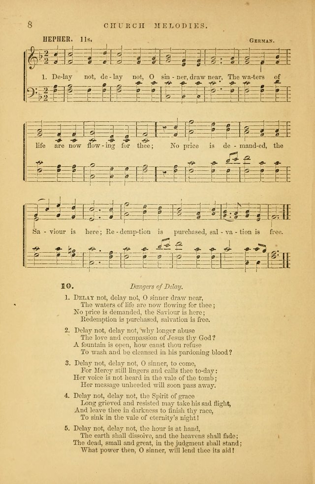 Church Melodies: collection of psalms and hymns, with appropriate music. For the use of congregations. page 8