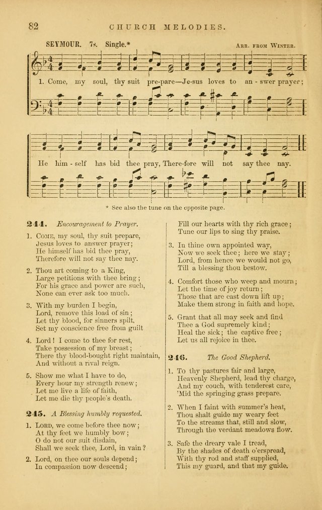 Church Melodies: collection of psalms and hymns, with appropriate music. For the use of congregations. page 82