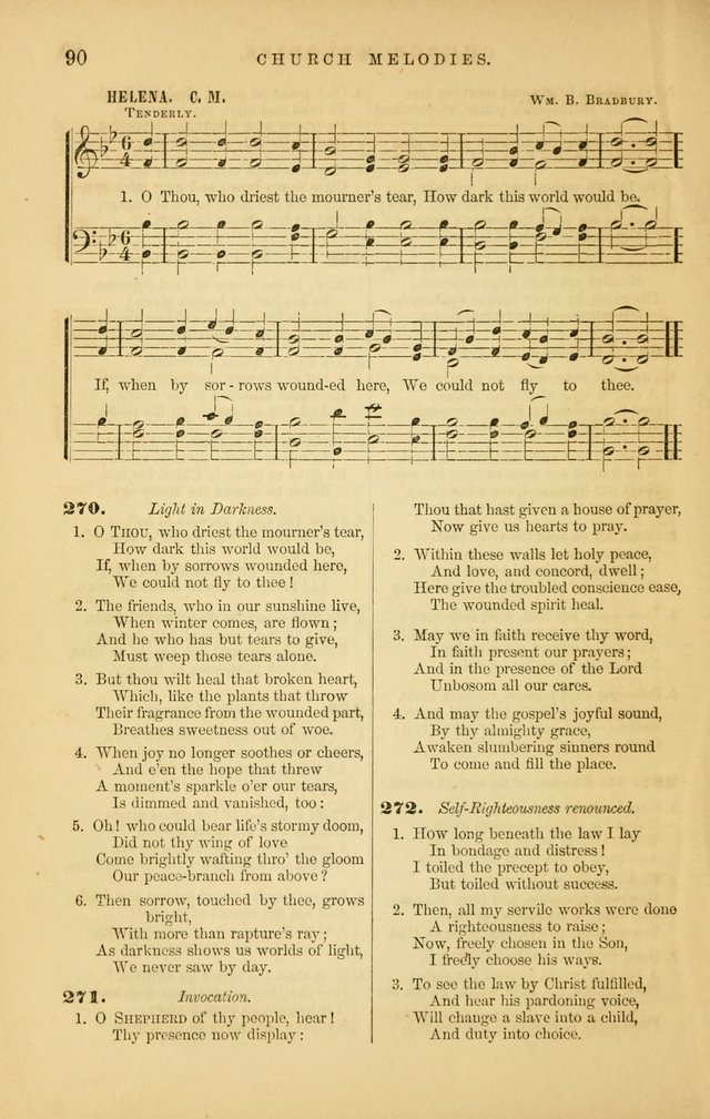 Church Melodies: collection of psalms and hymns, with appropriate music. For the use of congregations. page 90