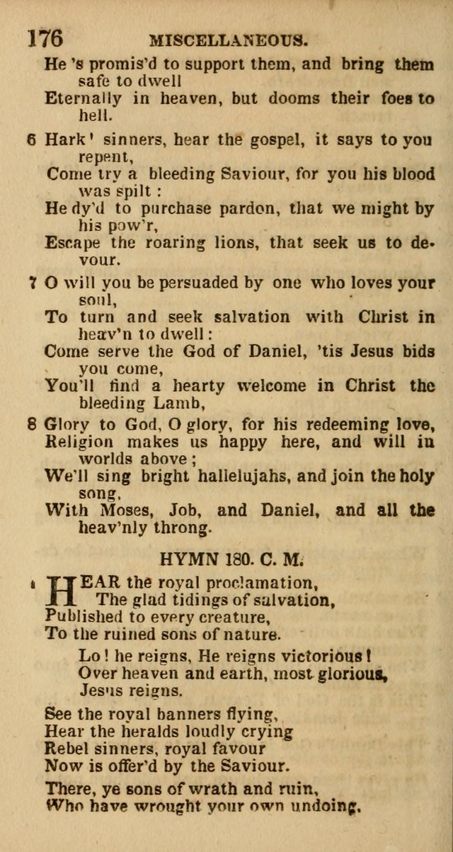 The Camp-Meeting Chorister: or, a collection of hymns and spiritual songs, for the pious of all denominations. To be sung at camp meetings, during revivals of religion, and on other occasions page 178