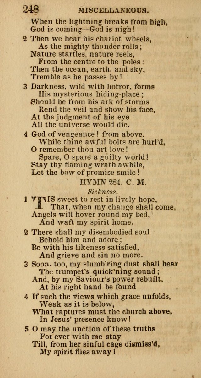 The Camp-Meeting Chorister: or, a collection of hymns and spiritual songs, for the pious of all denominations. To be sung at camp meetings, during revivals of religion, and on other occasions page 250