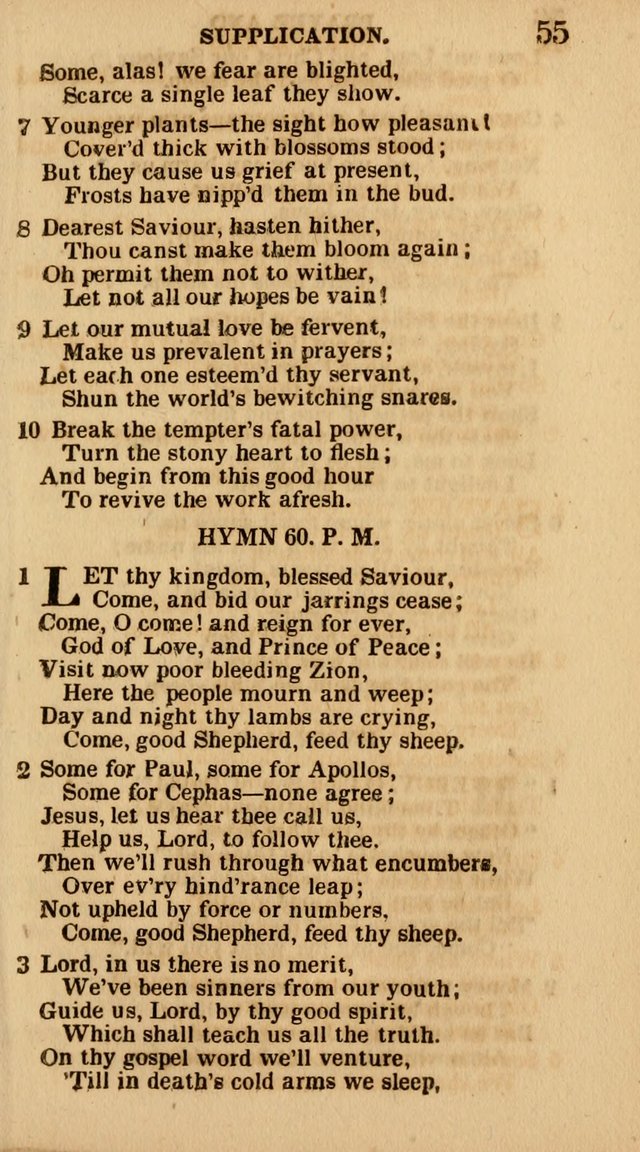 The Camp-Meeting Chorister: or, a collection of hymns and spiritual songs, for the pious of all denominations. To be sung at camp meetings, during revivals of religion, and on other occasions page 55