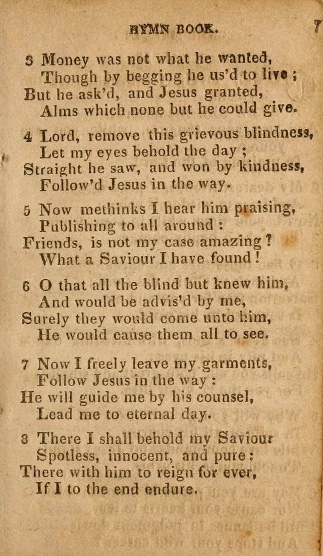 The Camp Meeting Hymn Book: containing the most approved hymns and spiritual songs Used by the Methodist Connexion in the United States page 7