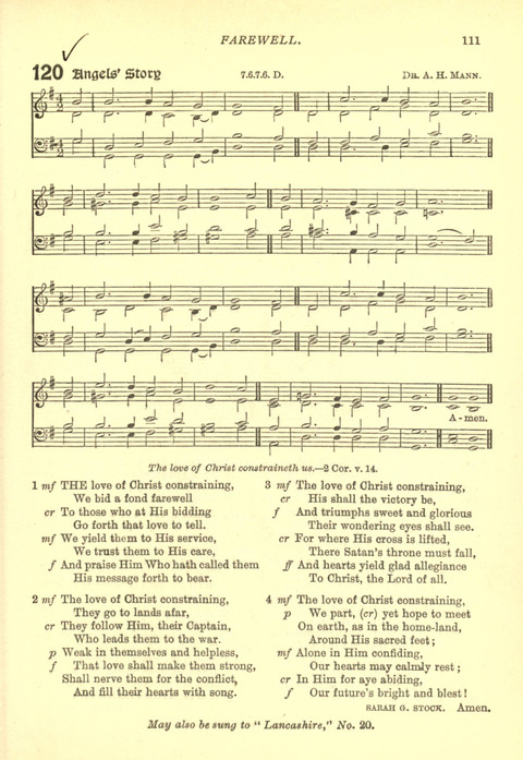 The Church Missionary Hymn Book page 109