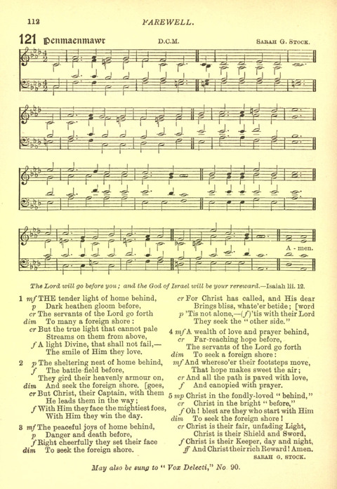 The Church Missionary Hymn Book page 110