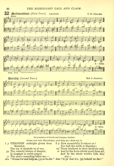 The Church Missionary Hymn Book page 32