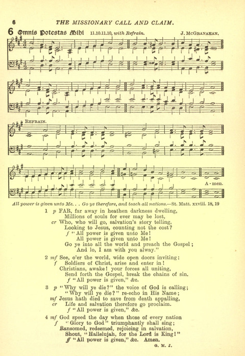 The Church Missionary Hymn Book page 6