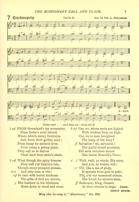 The Church Missionary Hymn Book page 7