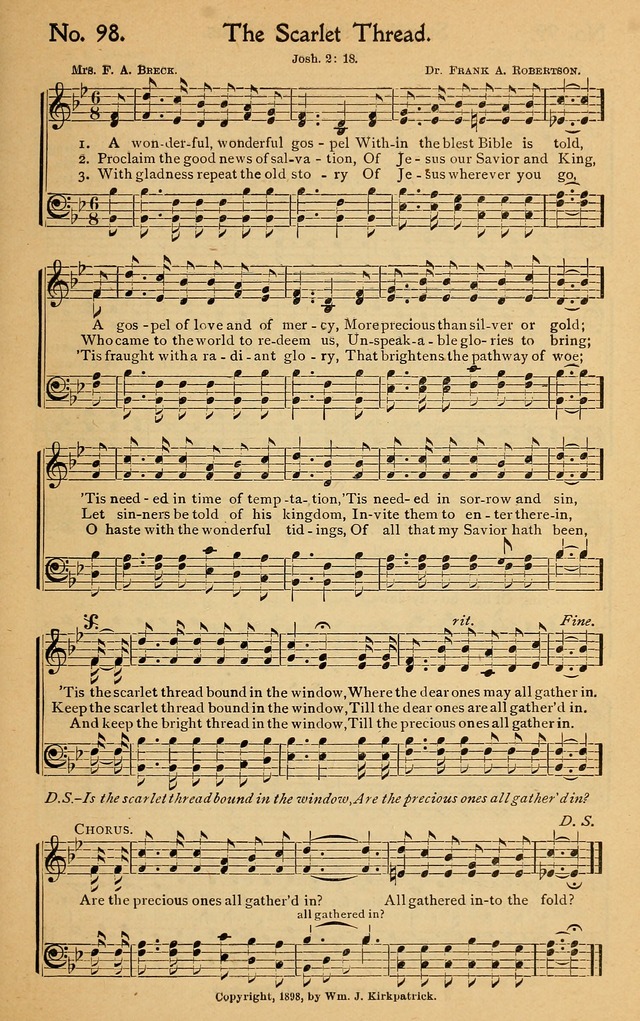 Christian Melodies: the new song book, for church, evangelistic, Sunday-school and Christian endeavor services page 106