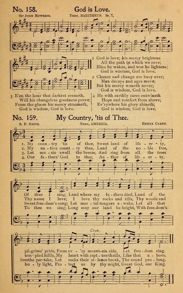 Christian Melodies: the new song book, for church, evangelistic, Sunday-school and Christian endeavor services page 158