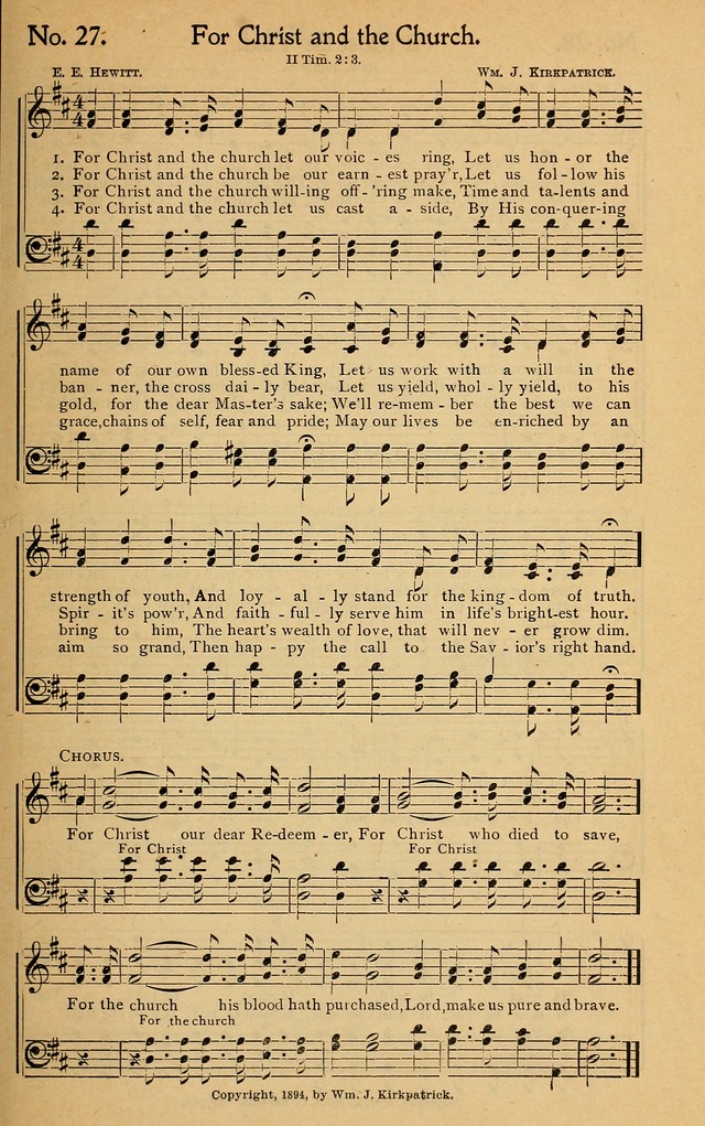 Christian Melodies: the new song book, for church, evangelistic, Sunday-school and Christian endeavor services page 34