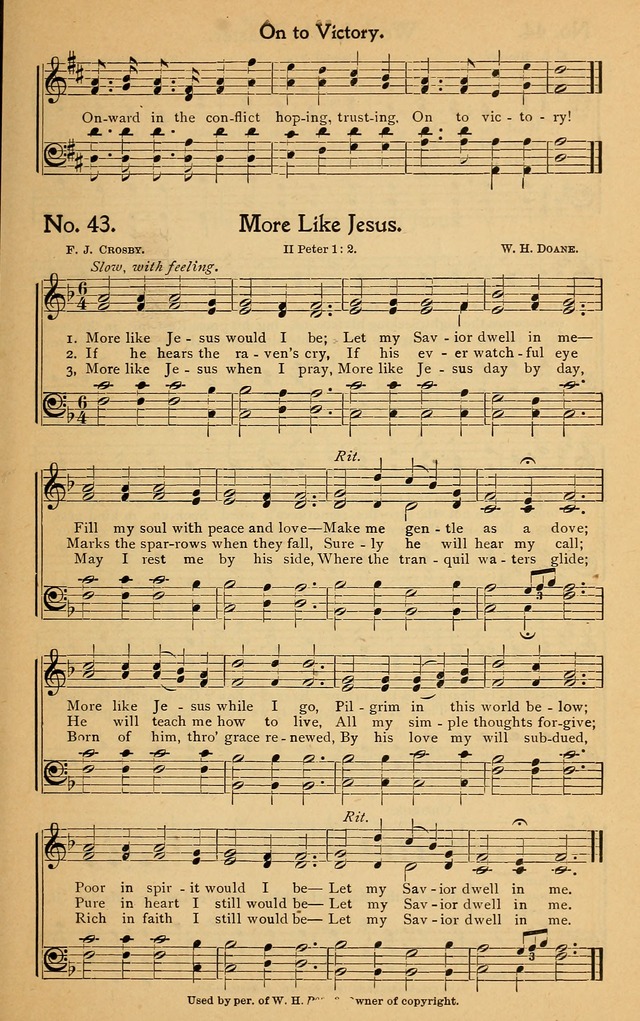 Christian Melodies: the new song book, for church, evangelistic, Sunday-school and Christian endeavor services page 50