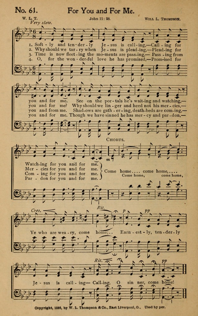 Christian Melodies: the new song book, for church, evangelistic, Sunday-school and Christian endeavor services page 69