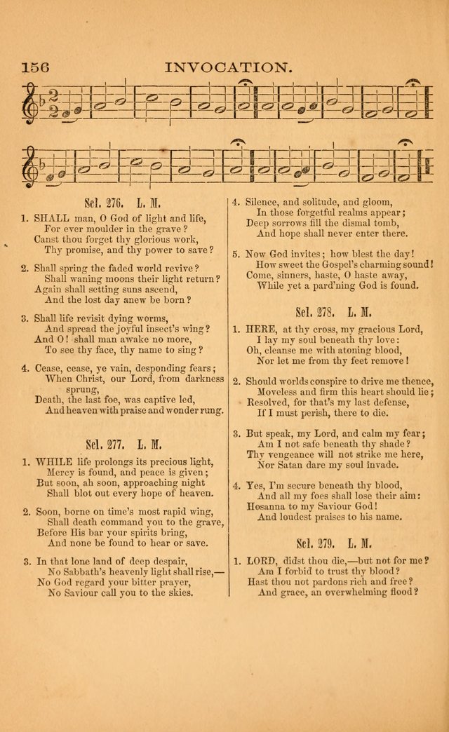 Church music: with selections for the ordinary occasions of public and social worship, from the Psalms and hymns of the Presbyterian Church in the United States of America page 156