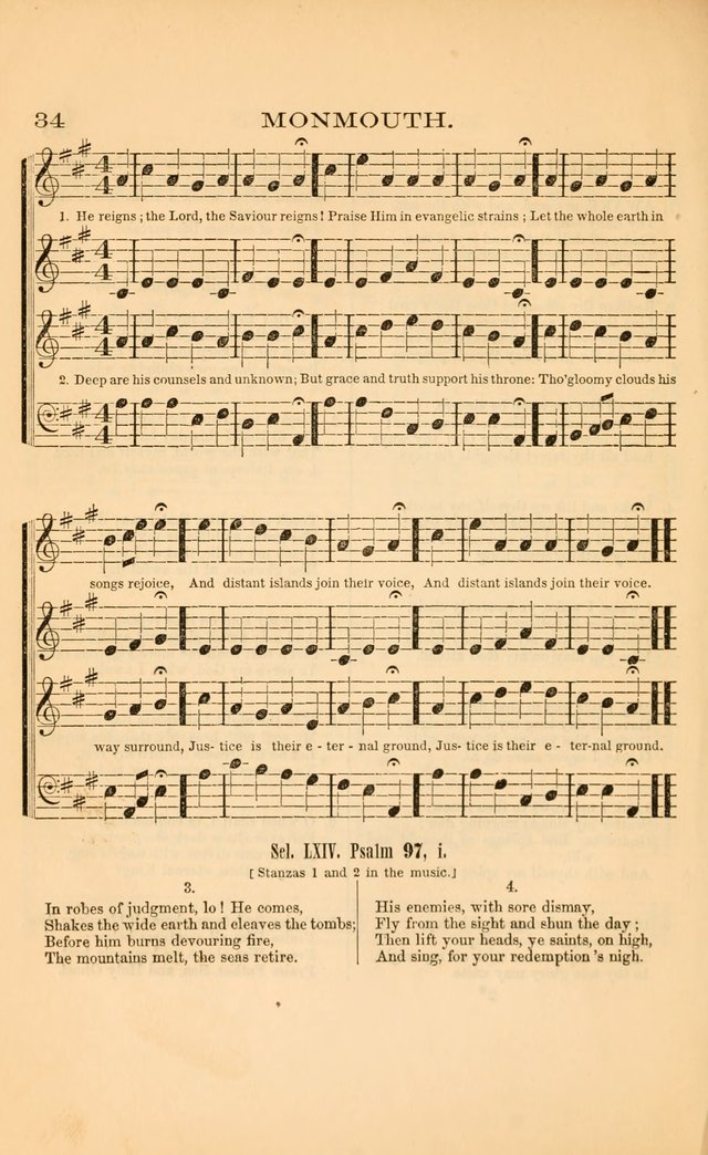 Church music: with selections for the ordinary occasions of public and social worship, from the Psalms and hymns of the Presbyterian Church in the United States of America page 34