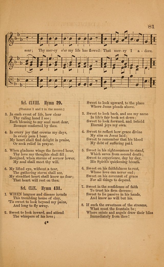 Church music: with selections for the ordinary occasions of public and social worship, from the Psalms and hymns of the Presbyterian Church in the United States of America page 81