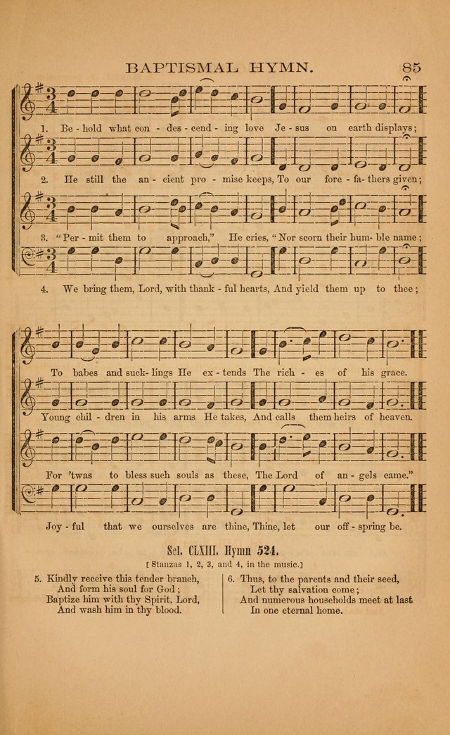Church music: with selections for the ordinary occasions of public and social worship, from the Psalms and hymns of the Presbyterian Church in the United States of America page 85