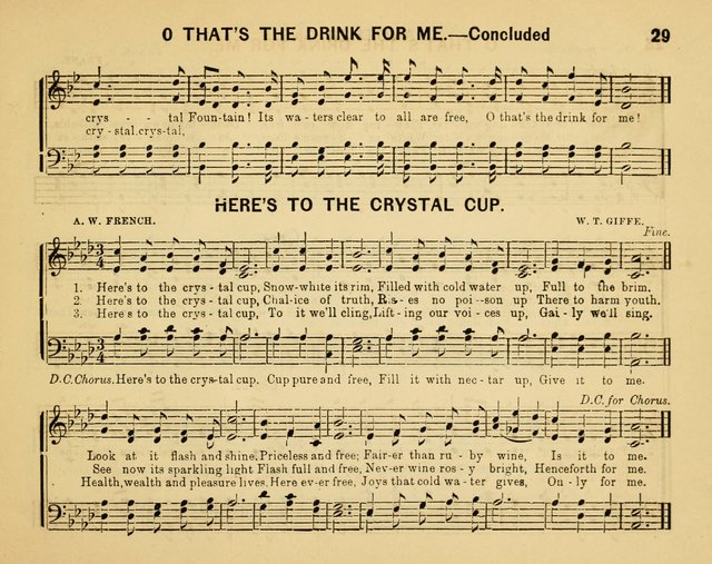 Crystal Notes: a choice collection of new temperance hymns and songs for red, white and blue ribbon clubs, gospel meetings, and every phase of the temperance work... page 29