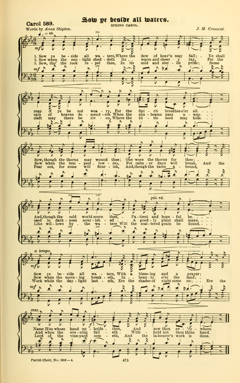 Carols Old and Carols New: for use at Christmas and other seasons of the Christian year page 483