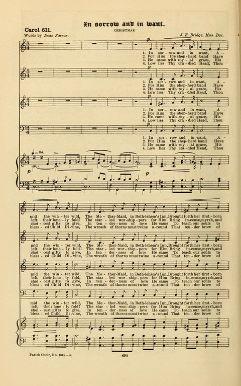 Carols Old and Carols New: for use at Christmas and other seasons of the Christian year page 502