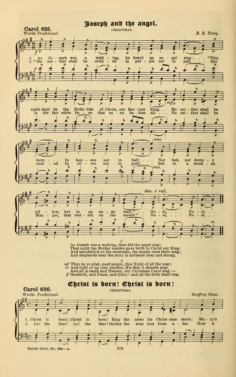 Carols Old and Carols New: for use at Christmas and other seasons of the Christian year page 522