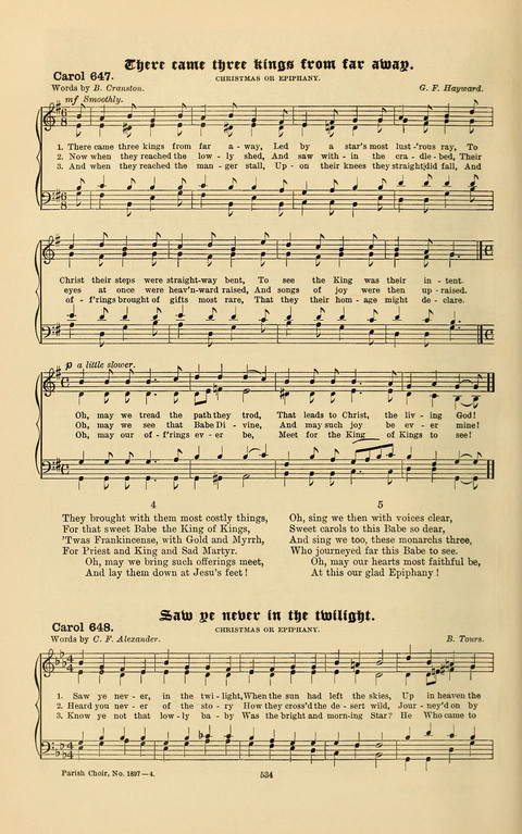 Carols Old and Carols New: for use at Christmas and other seasons of the Christian year page 542