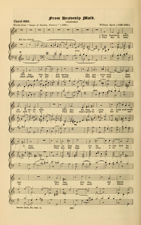 Carols Old and Carols New: for use at Christmas and other seasons of the Christian year page 572